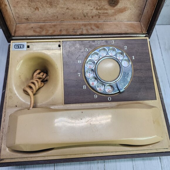 Vintage Deco-Tel Boxed Rotary Phone GTE Executive Desk Telephone - Not Tested - Picture 2 of 12